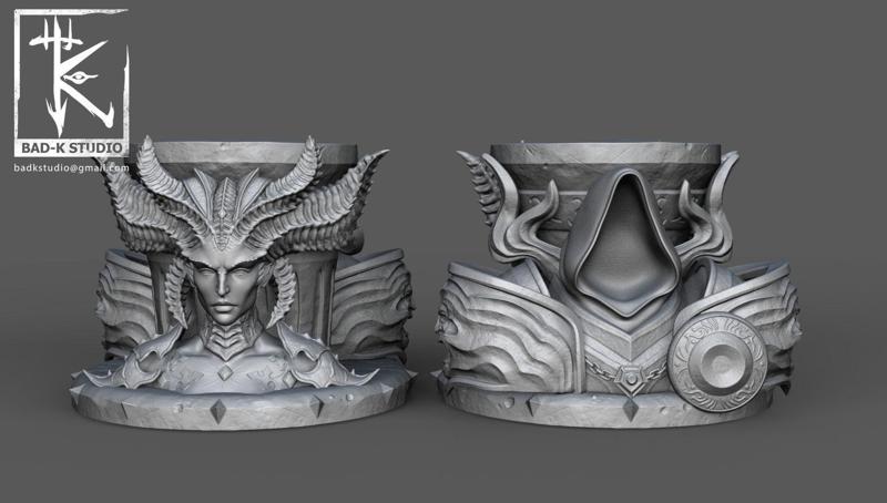 Diablo Lilith and Inarius 3D printing model