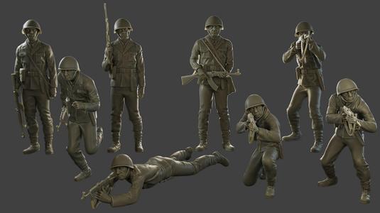 CzechSlovak Communist Soldier CCS1 Pack 1 3D Model Collection