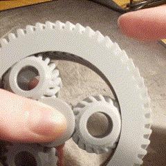 Planetary Gears Fidget Spinner - Double Helix, Print in Place