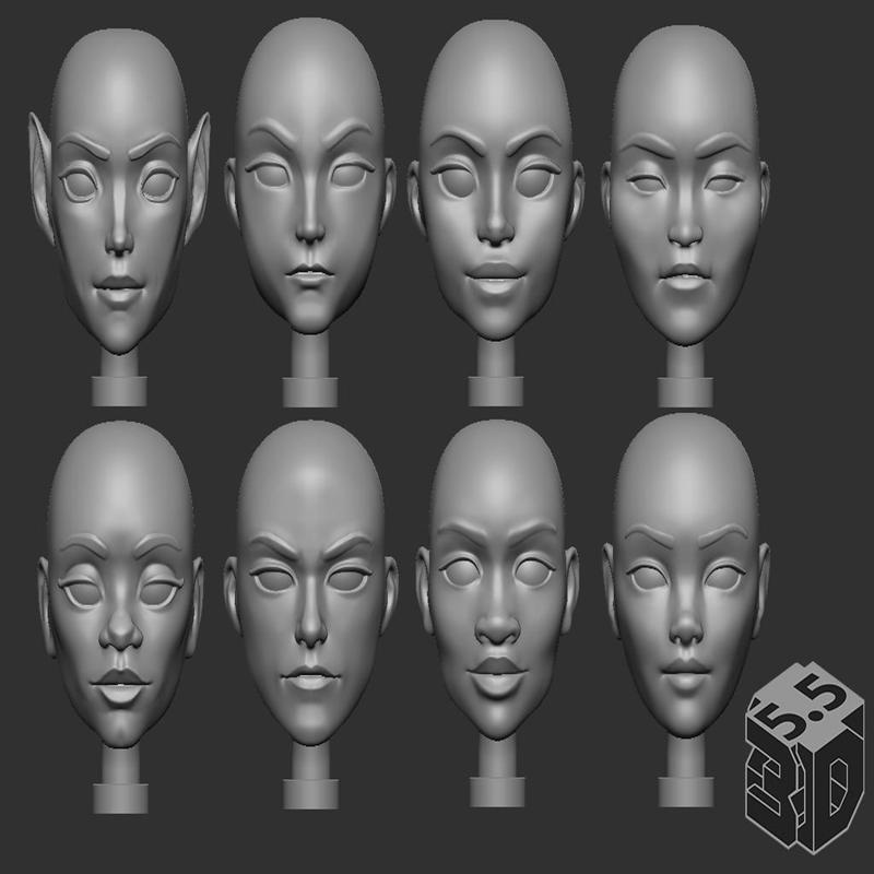 5.5 3D SHE Barbarian - Original Version - Multiple Heads and Body Parts