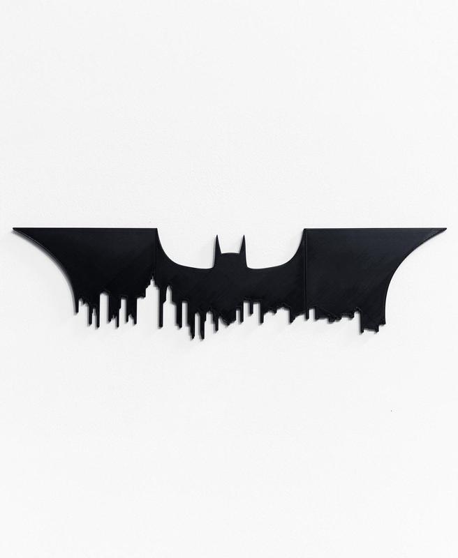 Batman and Gotham City Skyline - DC Wall Art