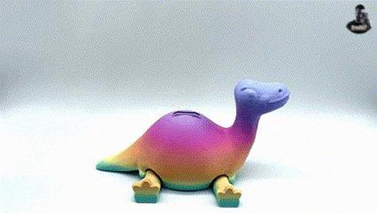 Brachiosaurus PiggyBank - Dinosaur - Money storage - Articulated - No Supports