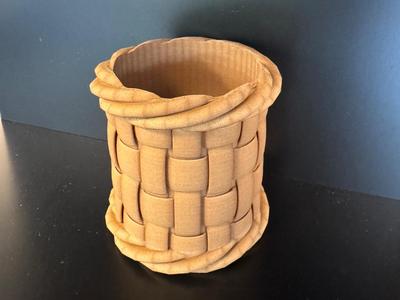 Braided pen cup / makeup / brush