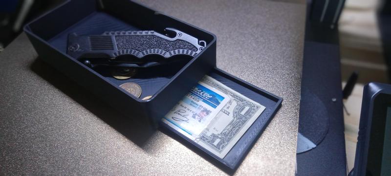 Tray with hidden tray