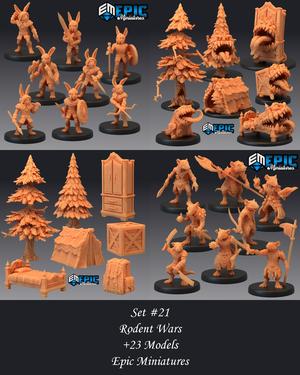 Rodent Wars Set / Easter Monster Collection / Mimic Rabbit & Rat Folk / Pre-Supported