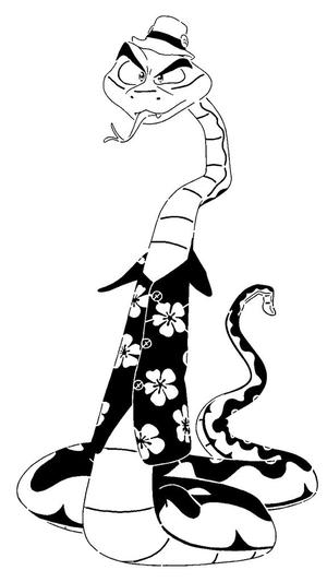 Mr Snake stencil