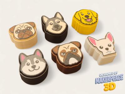 Dogs - Fidget Clicker Set (6 Breeds)