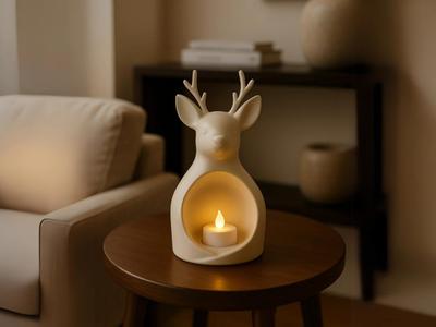 Name: LumiDeer – Elegant Reindeer Tealight Holder