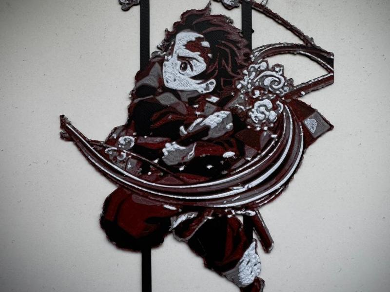 Demon Slayer Tanjiro Kamado - Bookmark Hueforge