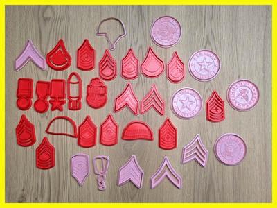 Big Army USA US Cookie Cutter Playdoh Stamp Set