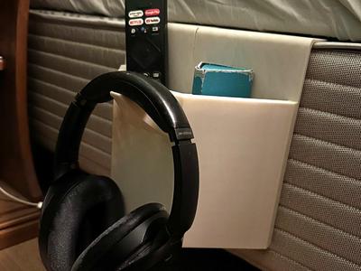 Bedside Organizer with Headphone Hook