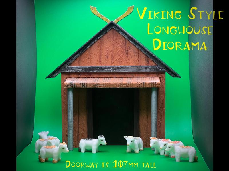 Viking Style Longhouse Diorama