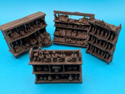 Shelves for miniature construction