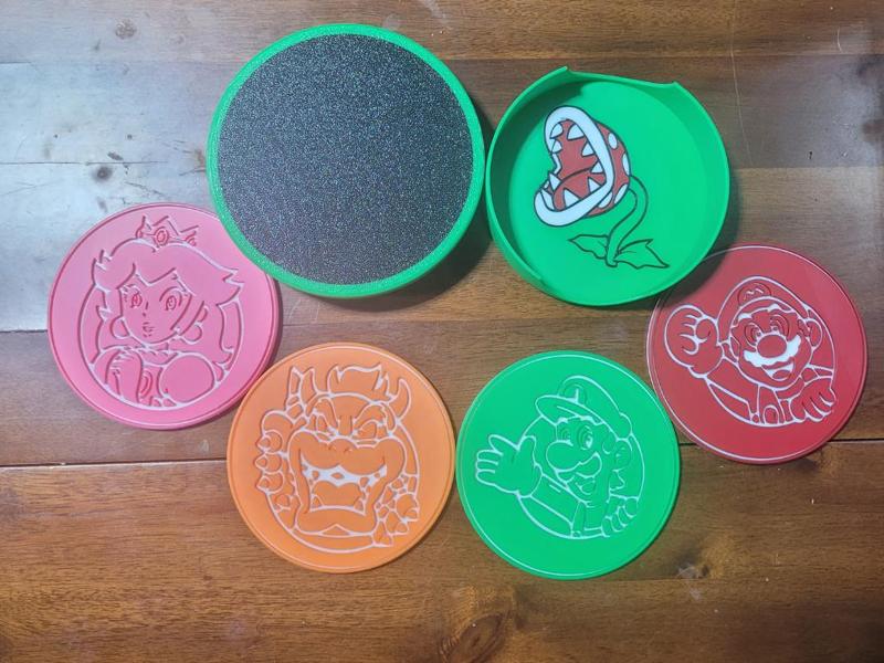 Super Mario Coasters Set, Level Up Your Drink Game