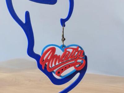 America Layered Multicolor Earrings