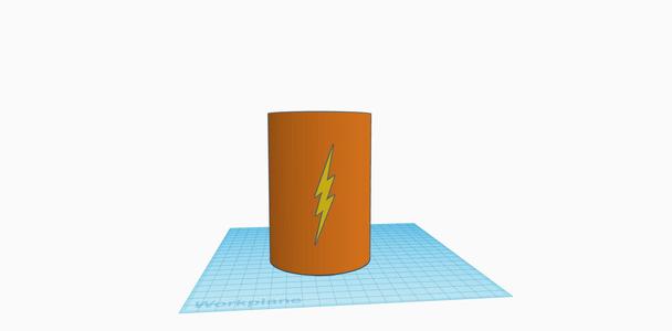 light bolt soda can holder