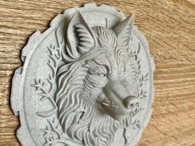 Wild wolf art wall 