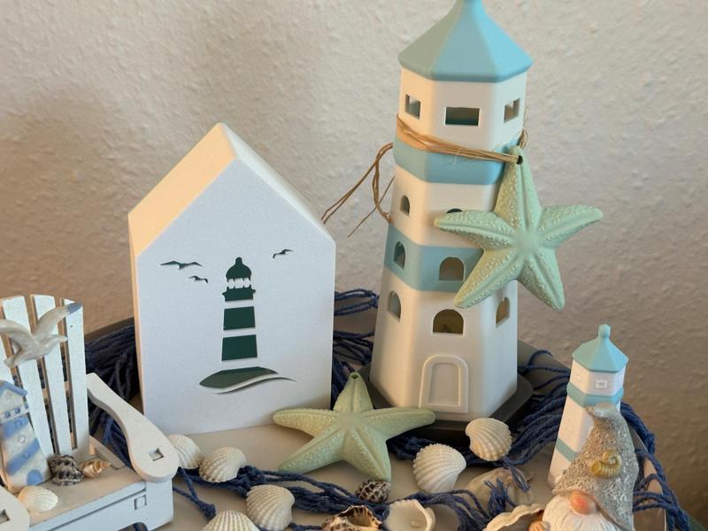 LED Tea Light House Maritime Set