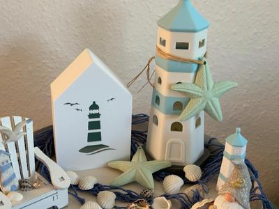 LED Tea Light House Maritime Set