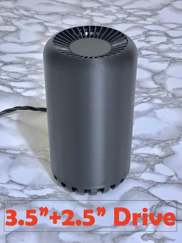 Raspberry Pi NAS / Server Case [3.5 HDD] [Mac Pro 2013 lookalike]