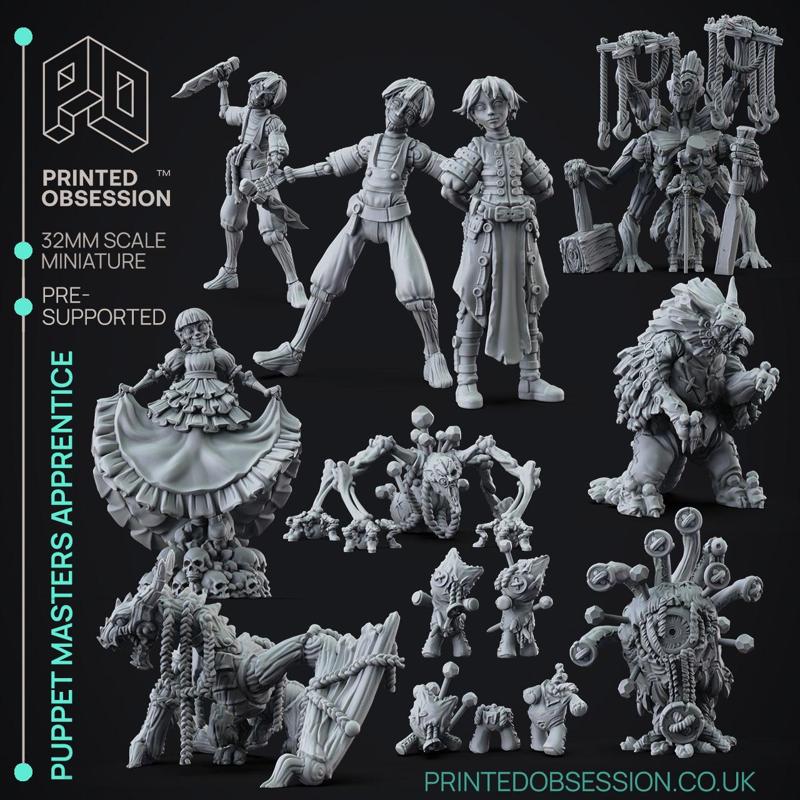 Puppet Masters Apprentice - 15 Model Set - PRESUPPORTED - 32mm scale