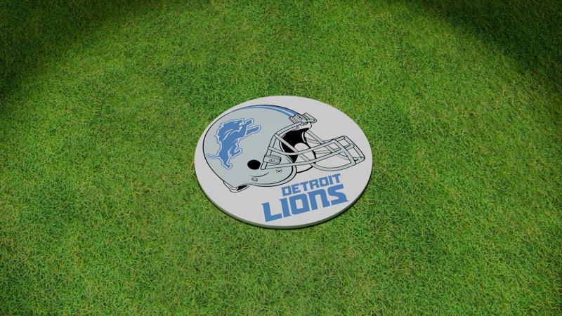 Detroit Lions Helmet Coaster