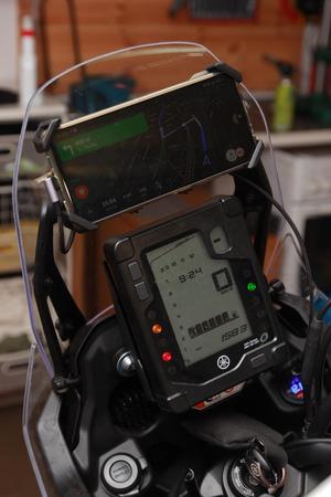 Motorcycle phone mount adapter. Tenere 700, tube diam. 11.5mm