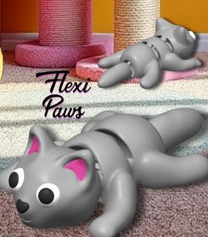 Flexi Kitty Cat Fidget Toy Flexy Articulated Kitten Figurine