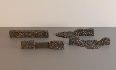 Stone fences scatter terrain