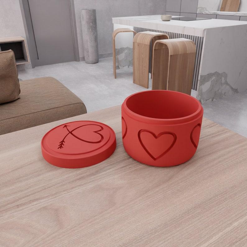 3D Heart Box for Valentine Gift with Stl File & Mini Box, Heart Art, Decorative Box, 3D Printed Decor, Heart Decor, Storage Boxes