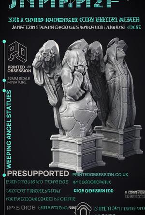 Weeping Angel Statues – Scenery – PRESUPPORTED – heaven hath no fury – 32 mm scale