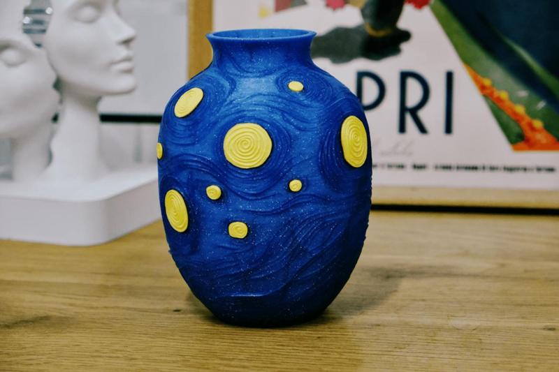 Van Gogh-Inspired Starry Night Vase