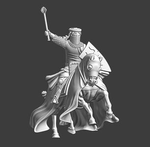 Medieval knight – charging with raised mace