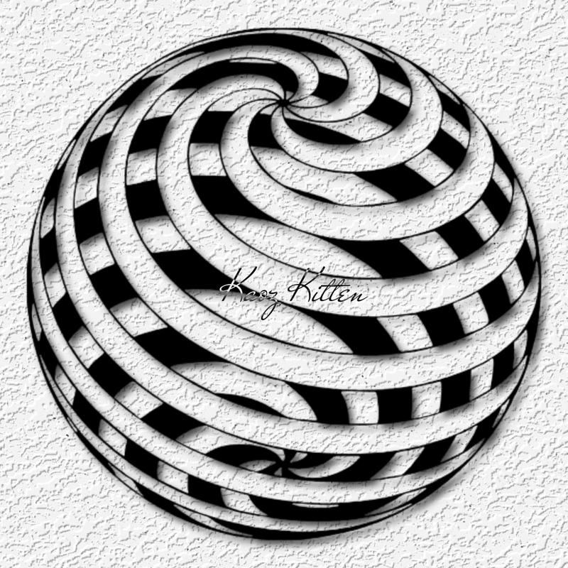 spiral sphere wall art optical illusion globe home decor