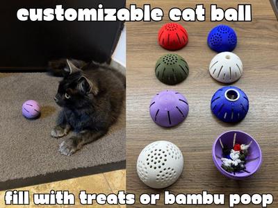 Customizable cat ball toy