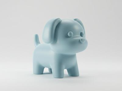 Minimalist Cute Dog Figurine