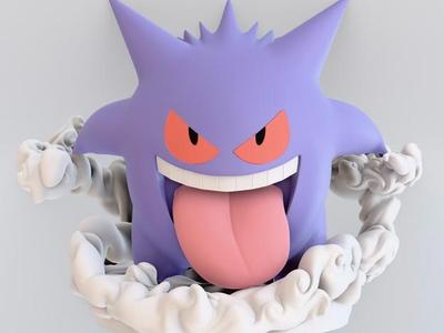 Gengar Pokemon Model; No AMS Needed – Split Ghost