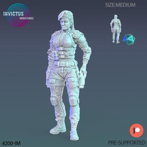 Coordination Officer / Female Space Soldier / Cyberpunk Warrior / Invasion Army / Trooper Attack / Sci-Fi Encounter