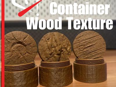 Wooden Textured Threaded Containers
