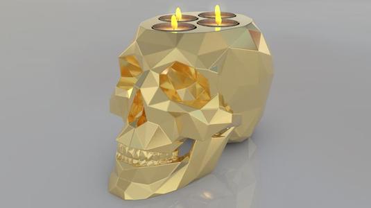 Skull Tealight Candle Holder