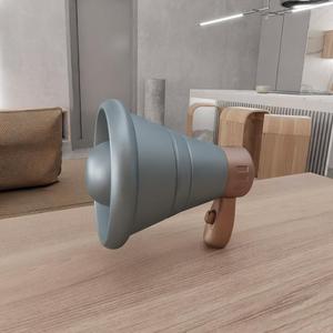 3D Megaphone Speaker Decor as a Stl File & Miniature Megaphone, Gift for Singer, Music Toy, 3D Printing, Home Decor, Digital Art