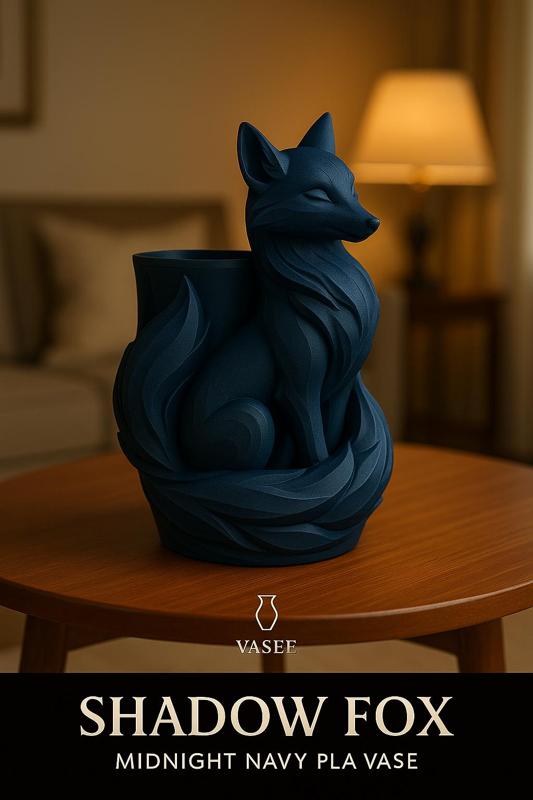 Fox-shaped vase art organizer for cozy style
