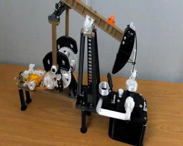 Pumpjack oil Oil well 3D printer free