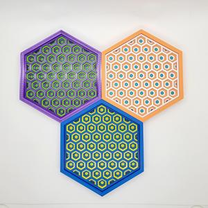 Hex Coaster Set (Single Extruder Print) FREE WATERMARKED VERSION