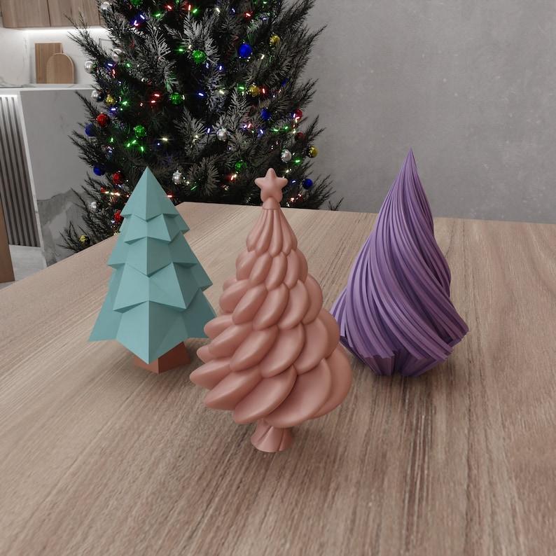 3D Christmas Tree Pack Decor with 3D Stl Files and Ready to Print & Christmas Gift, 3D Printing, Christmas Decor, 3D Printed Decor