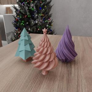 3D Christmas Tree Pack Decor with 3D Stl Files and Ready to Print & Christmas Gift, 3D Printing, Christmas Decor, 3D Printed Decor