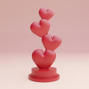 3d printer file heart tower decoration idea for valentines gift
