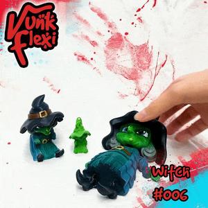 Halloween Witch MultiColor Flexi Print-In-Place + figure & keychain