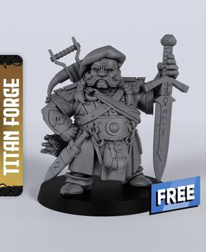 Highlander Dwarf – With Free Dragon  – 5e DnD Inspired for RPG and Wargamers