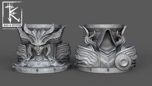Diablo Lilith and Inarius 3D printing model